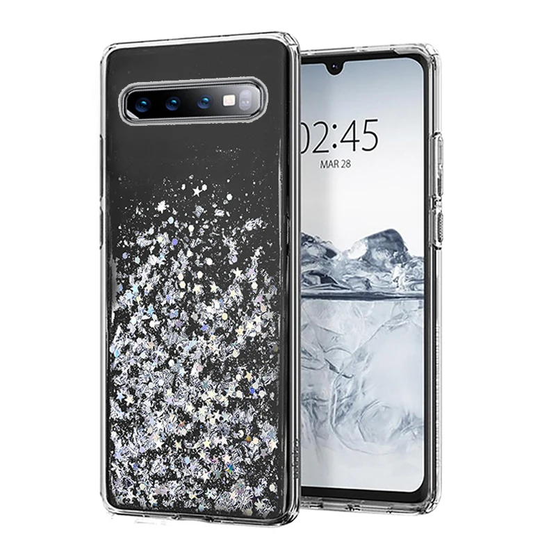 Силиконовый блестящий чехол с блестками для телефона Samsung Galaxy A6 A8 J6 2018 S8 S9 Plus S7 Edge A3