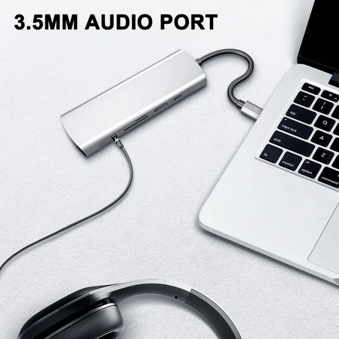 Набор контактов для тестирования 10 в 1 Тип C конвертер HDMI VGA устройство для считывания с tf-карт для ноутбука usb-концентратор, адаптер для ПК компьютер IJS998