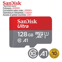 Двойной Флеш-накопитель SanDisk 100% Оригинальный micro sd 128 Гб 64 ГБ 32 ГБ оперативной памяти, 16 Гб встроенной памяти, 98 МБ/с. TF usb флэш-карта памяти, мicro