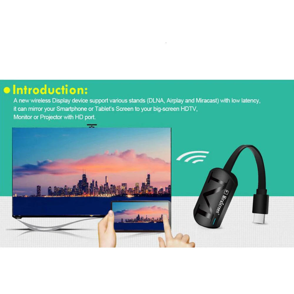 Mira экран G4 Plus 4K беспроводной HDMI Android tv stick Miracast Airplay приемник Wifi ключ зеркальный экран стример литой для IOS