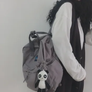 

Schoolbag female college student portable backpack female simple wild ins casual backpack 2020 new art