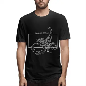 

2020 Summer New fashion T Shirt Mens cotton T-shirts Tee Short Sleeve Scorpio Zodiac Sign Constellation