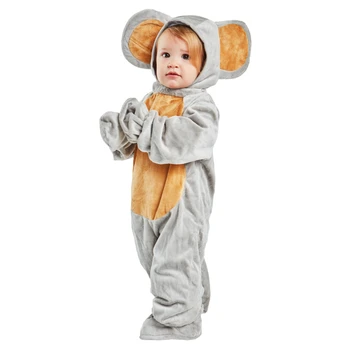 

High Quality Halloween Cosplay for Kids Jumpsuit Little Grey Mouse Costume Cute Fancy Dress Up Animal Disfraz