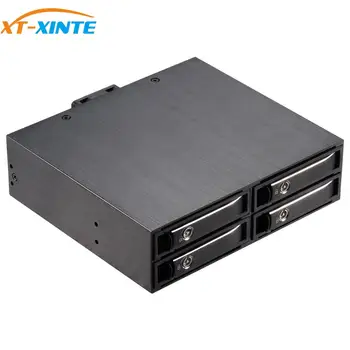 

4 x 2.5"SATA Removable Tray Hot Swap HDD SSD optical Mobile Rack for 5.25" Optical Drive Bay support 7 - 15mm drives with lock