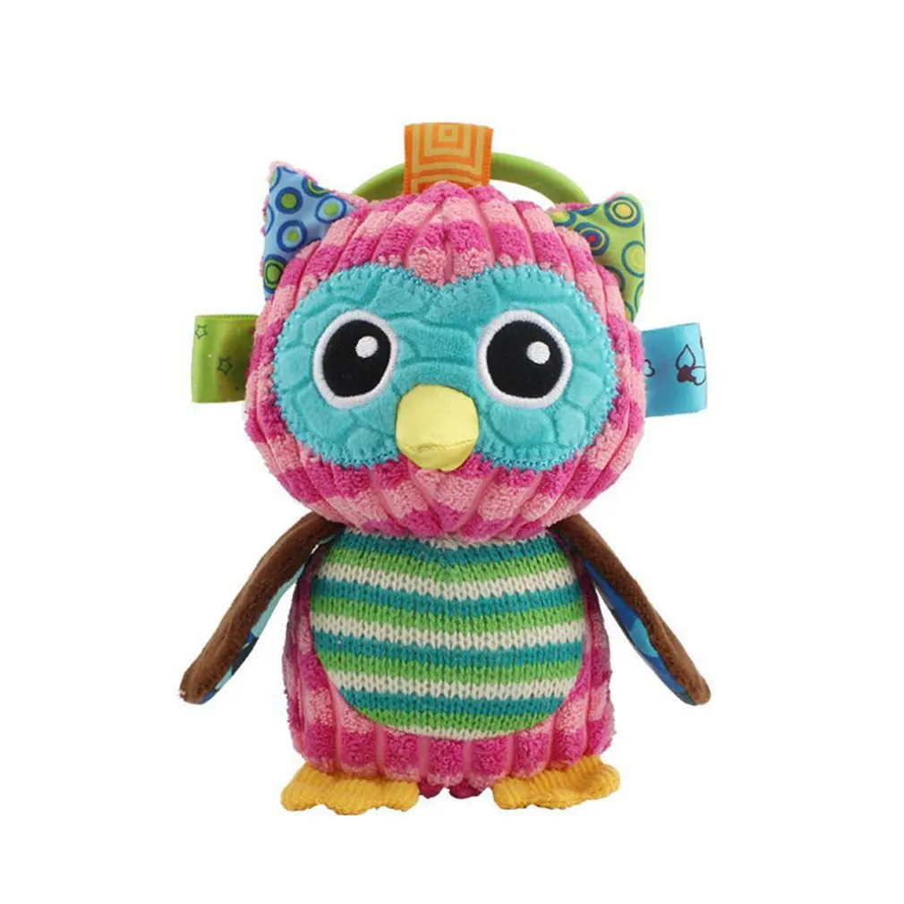 owl Детская кровать автомобиль кулон музыкальная шкатулка Pull Bell Кукла мультфильм милая кукла детская Удобная игрушка Детские игрушки раннего развития - Цвет: owl