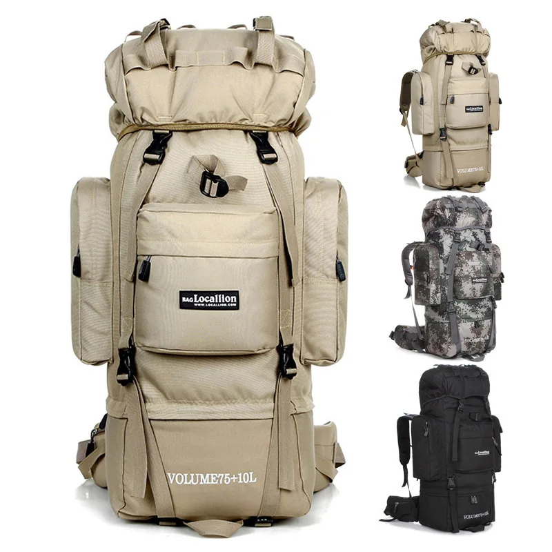 

85L Holder Large Mountain Climbing Backpack Large Capacity Combination Outdoor Backpack Hiking Camping Travel Luggage Backpack