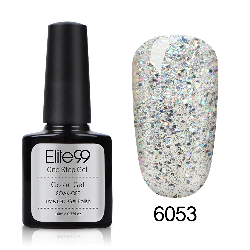 6053 Elite99 10 мл гель для ногтей one step Лаки без необходимы вещи наивысшего Базовое покрытие Гель-лак для ногтей 3 в 1 УФ гель для ногтей маникюр гель лак - Цвет: 6053