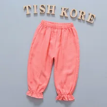 Противомоскитные штаны для детей, новая стильная модная летняя одежда, Детские воздухопроницаемые штаны в Корейском стиле для маленьких девочек 0-5 лет