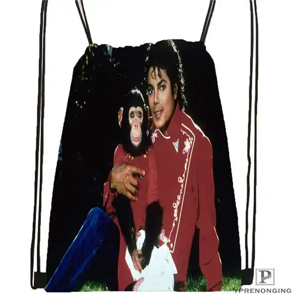 Drawstring Backpack Пользовательские Майкл-Джексон походная сумка на шнурке милый рюкзак для детей(черная спинка) 31x40 см#180612-02-20 - Цвет: Drawstring Backpack