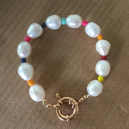 Heren нарукавная повязка pulsera plata wrap braclets для женщин bransoletki браслеты на руку в стиле ретро пресноводный браслет, жемчужные бусы для женщин - Окраска металла: Платиновое покрытие