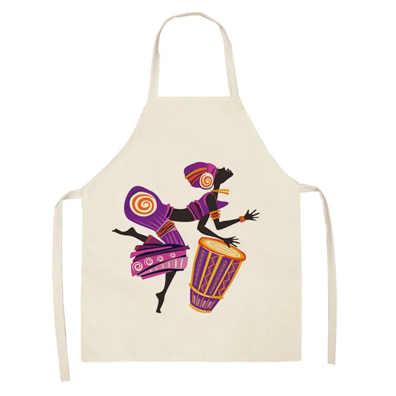Indigenous People Pattern Aprons Kitchen Aprons for Women Home Decor Cotton Linen Sleeveless Apron Cooking Baking Waist Bib
