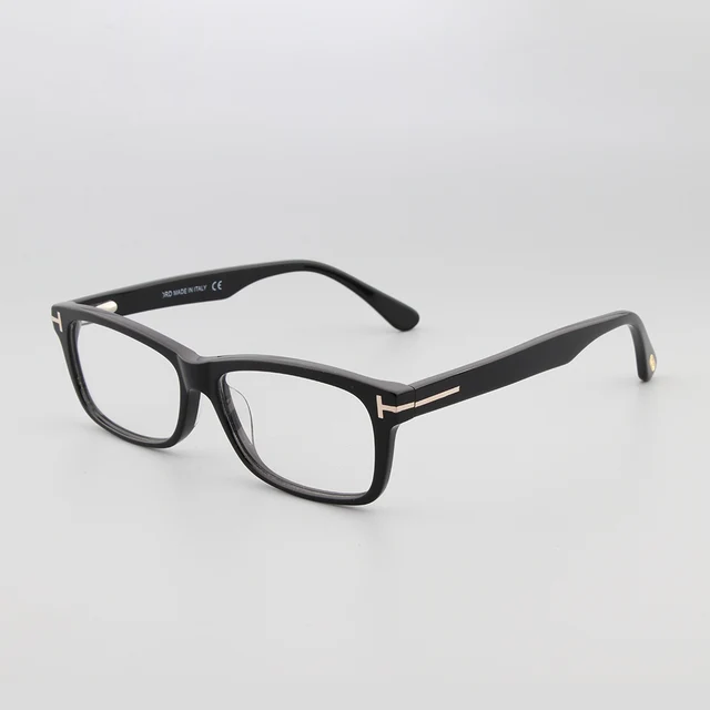 Vintage Tom For small face Optical Eyeglasses Frames Ford square Acetate men Women Reading Myopia Prescription Glasses TF5146 black