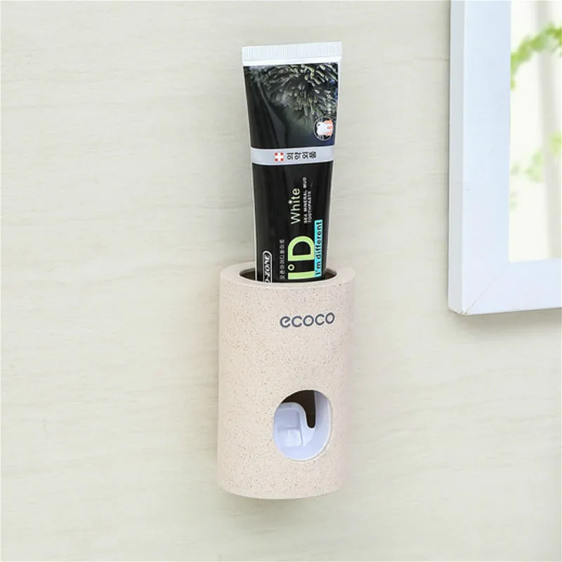 Dispensador automático de pasta de dientes, exprimidor de pasta dental a prueba de polvo, soporte de pared, juegos de accesorios de baño prácticos
