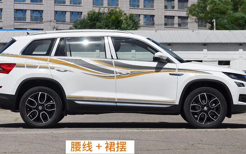 

Car sticker FOR Kosda KODIAQ 2017-2019 Car body waistline decoration color strip EVEREST Modified parts decal