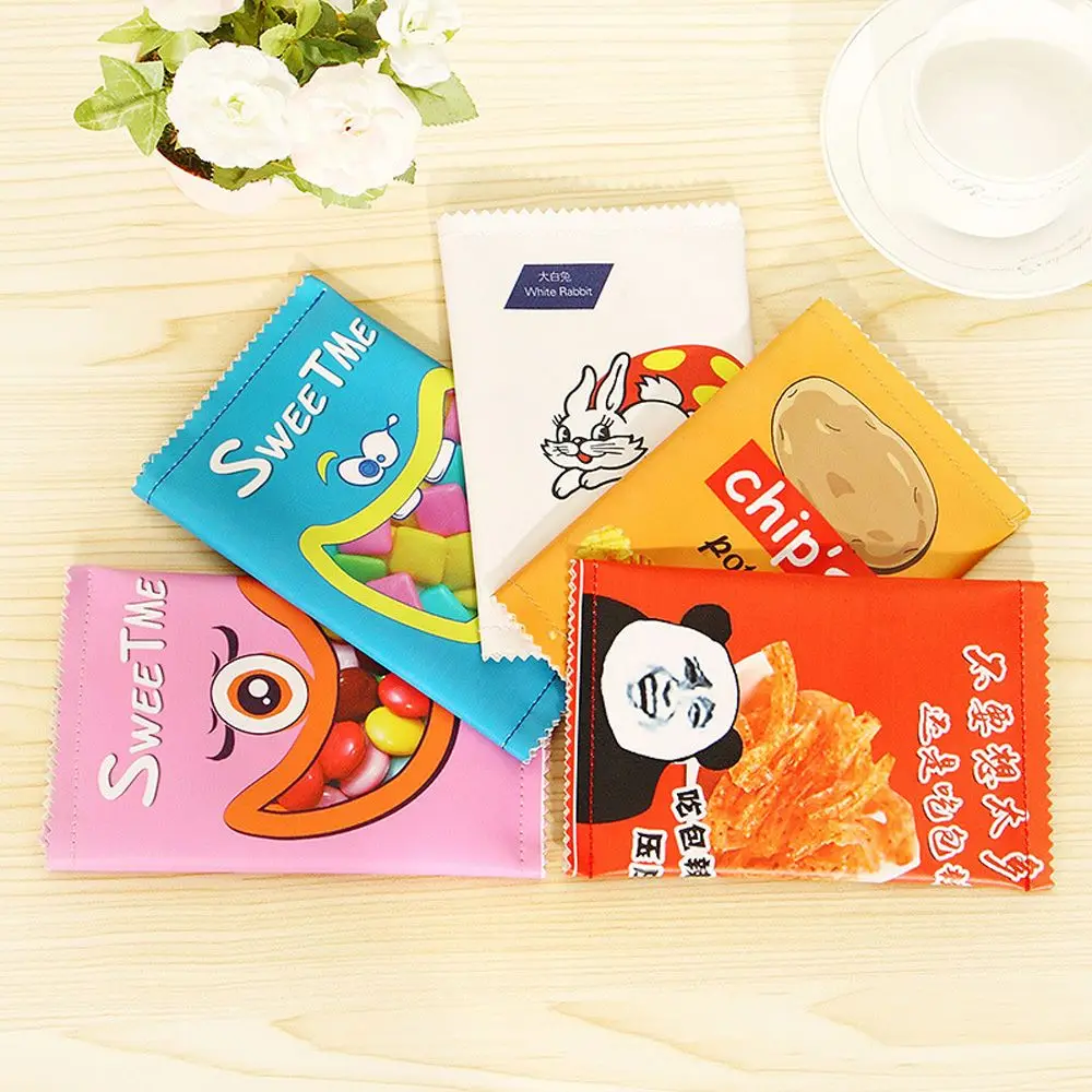 Забавные чипсы пищевая упаковка пенал бумажник Бумажник Kawaii школьные канцелярские кошельки