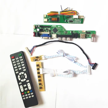 

For B154SW01 V4 V5 keyboard+Remote+Inverter T.V56 drive card board HDMI VGA USB AV RF LCD panel monitor LVDS 1CCFL 30Pin DIY kit