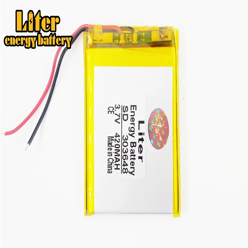 3 7 V 420mAH 303648 полимерный литий ионный/литий ионный аккумулятор для dvr GPS mp3 mp4