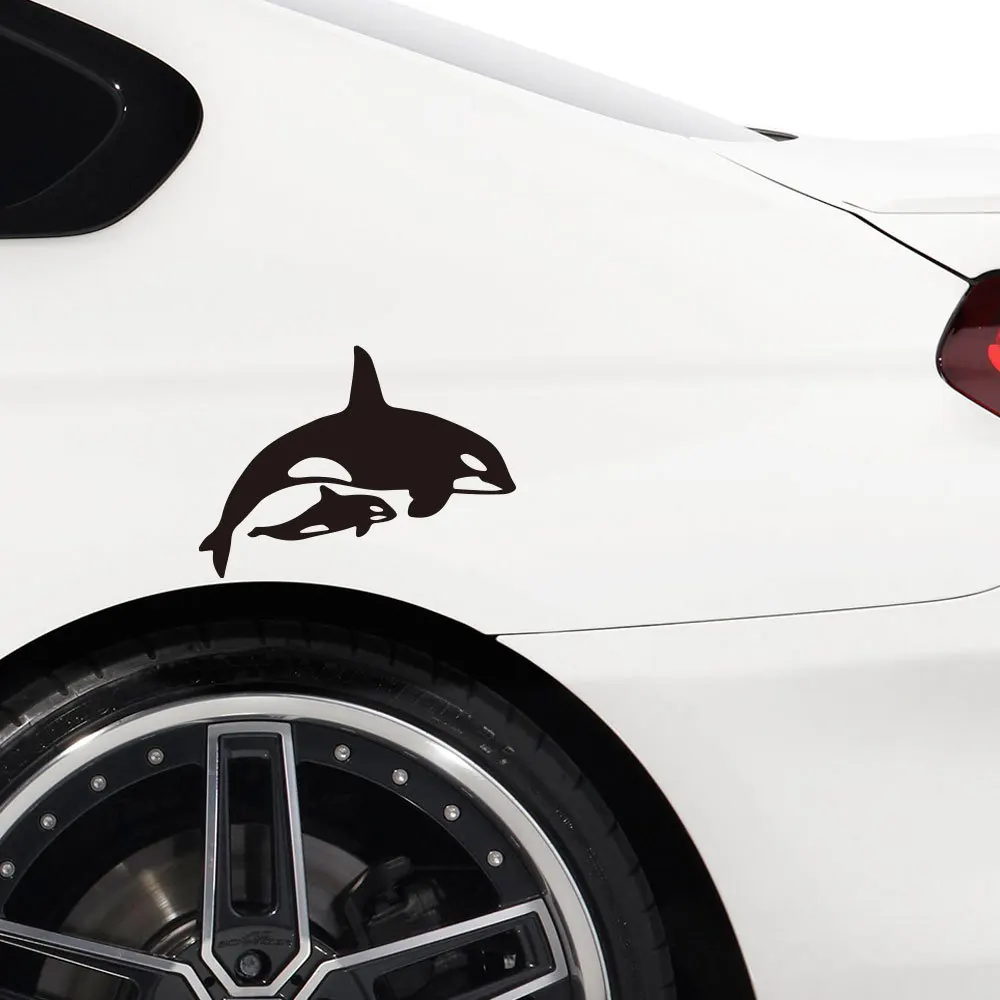 

Two whales Car Sticker Removable Decal automobile decor ANY SIZE Decals Vinyl Car Rear window door Waterproof Sticker HQ620