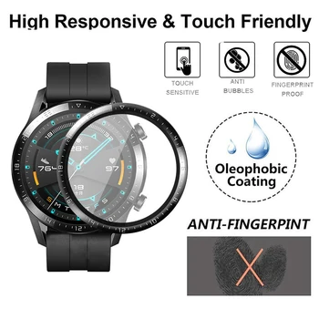 

3D Curved Edge Soft Clear Protective Film Full Cover For Huawei Watch GT 2 46mm GT2 Smartwatch LCD Screen Protector (Not Glass)