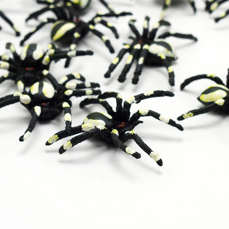 Имитация игрушки-паука модель ужасы, пародия страшное Моделирование Белый цветок паук Хэллоуин первое апреля игрушки Новинка Забавный яд S