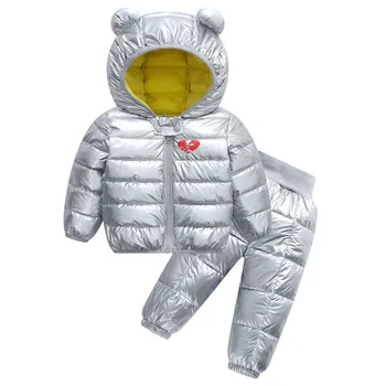 

Children Kids Clothes Down Cotton Coat Baby Rainproof Winter Jackets Cold Toddler Baby Boys Girls Clothing Sets Snowsuit Infant