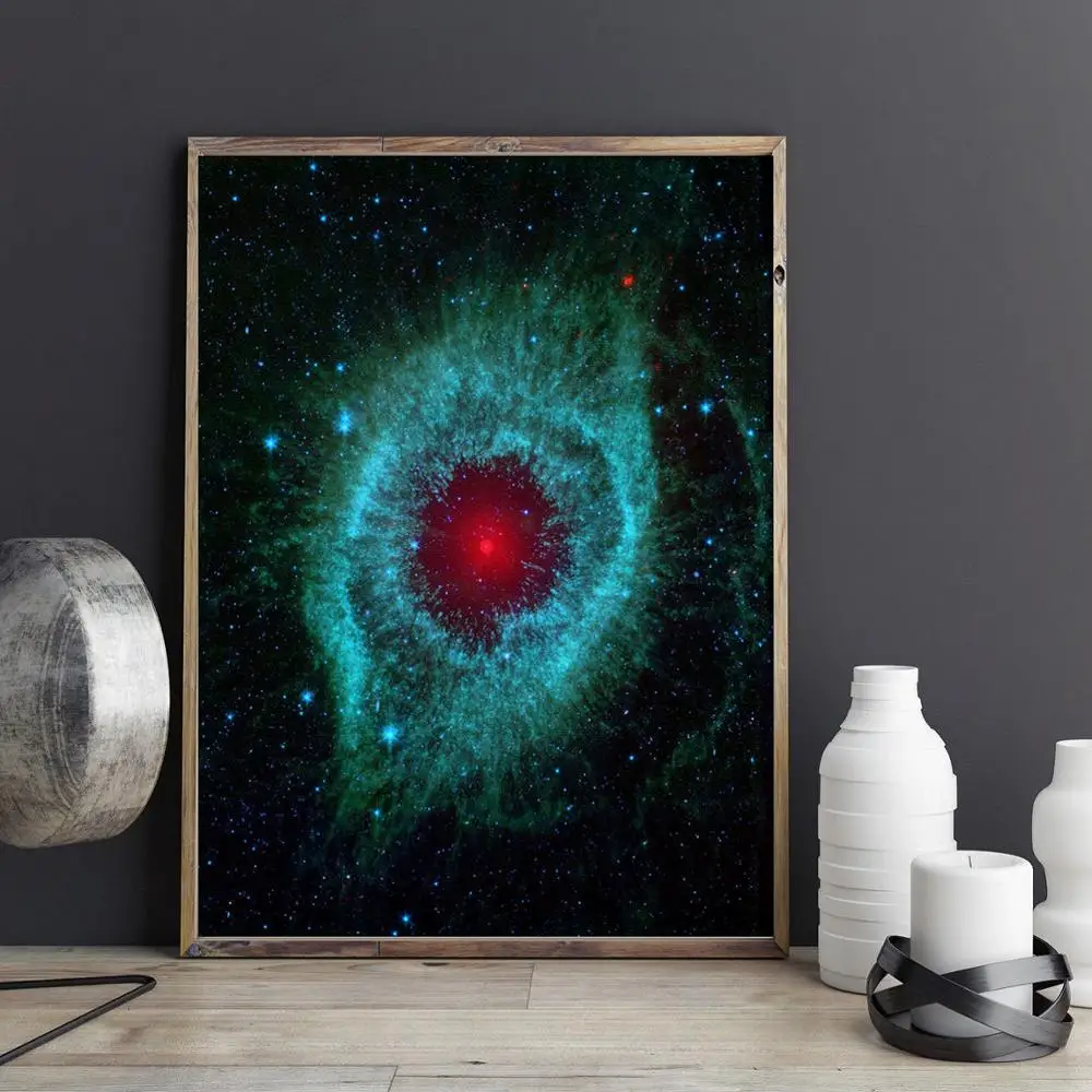 HD Modern Canvas Painting Outer Space Black Hole Skull Posters and Prints Oil Art Landscape Picture On the Wall Home Decoration | Дом и сад