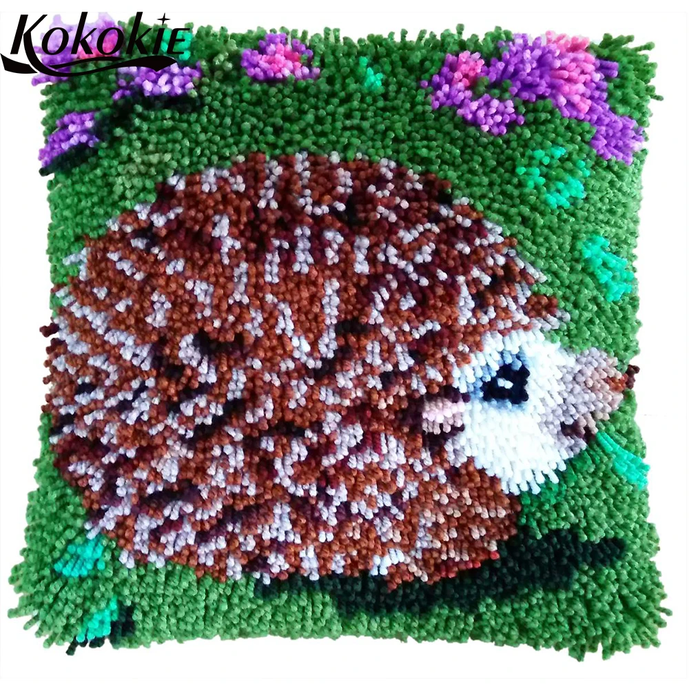 DIY защелка крюк напольный коврик diy tapijt foamiran для рукоделия Наборы нооппакет Вязание Ежик печать украшения дома