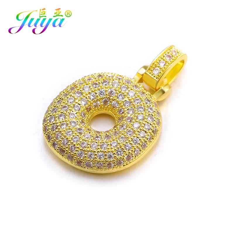 Gold Juya DIY 26 буквы алфавита кулоны с надписями принадлежности для женщин и мужчин модный микро-паве Циркон ручной работы Изготовление ювелирных изделий - Окраска металла: Gold