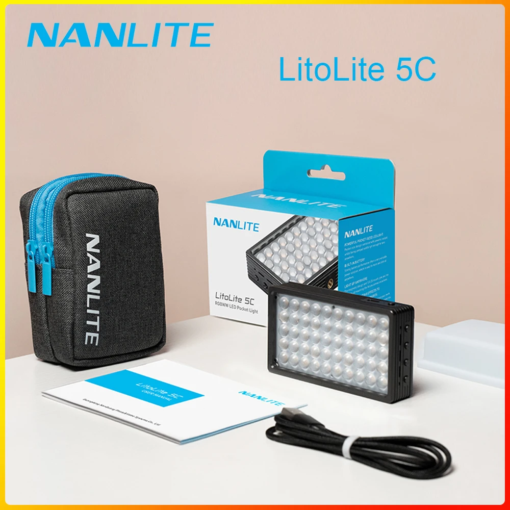 

Nanlite LitoLite 5C Pocket Light RGB LED Fill light Portable Magentic Outdoor Video Photo Photography Lighting