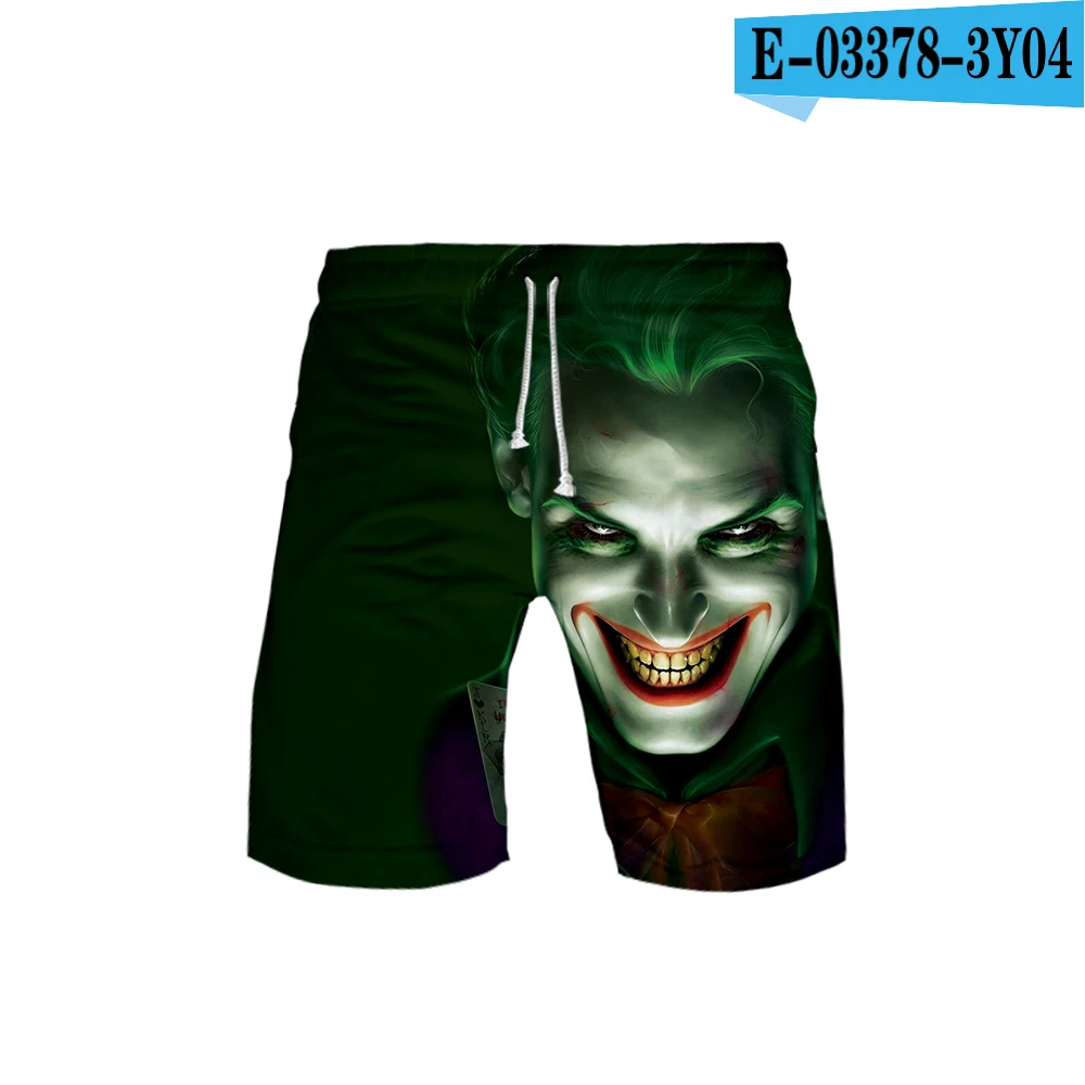 Летние мужские пляжные шорты HAHA Joker с 3D принтом, мужские повседневные Мягкие шорты высокого качества - Цвет: 3Y04