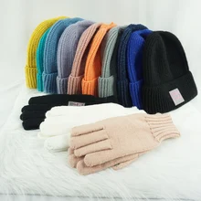 Bonnet en tricot doux pour femme et homme, couleur unie, multicolore, chaud, décontracté, à la mode, Streetwear, assorti 