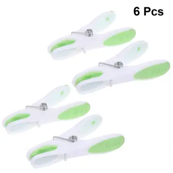 

6Pcs Plastic Clips Durable Non-slip Clothes Clips Clothing Clamps for Socks Clothes Stockings