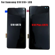 Новинка, активно-матричные осид, S10 ЖК-дисплей для SAMSUNG Galaxy S10 G973F G973 S10 плюс G975 G975F кодирующий преобразователь сенсорного экрана в сборе 1 шт