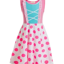 История игрушек 4 Бо костюм Бо Пип для детей Бо Пип платья для детей день рождения платья принцесса горошек Бо костюм Бо Пип