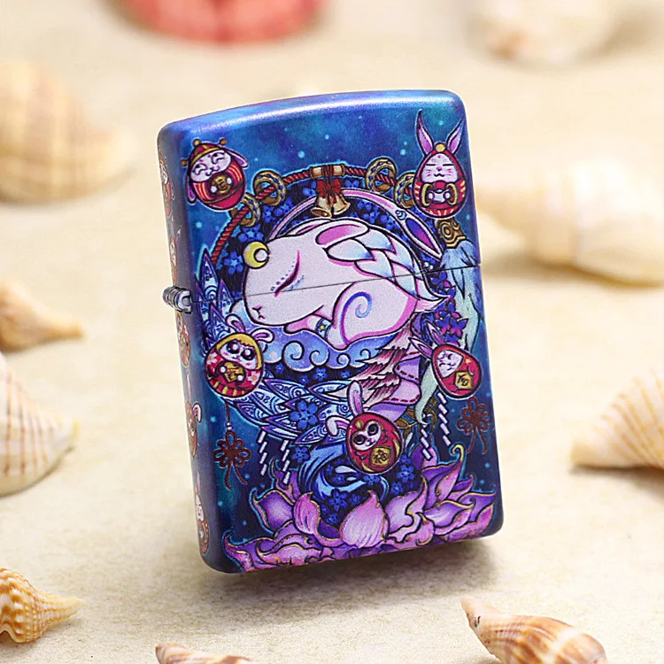 Оригинальная керосиновая Зажигалка Zippo медь 12 сигарет китайского знака кролик