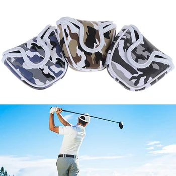 

1 Piece Golf Putter Headcover PU Leather Dustproof Camouflage Pattern Head Cover For Putter Golf Putter Cover Bag Mallet