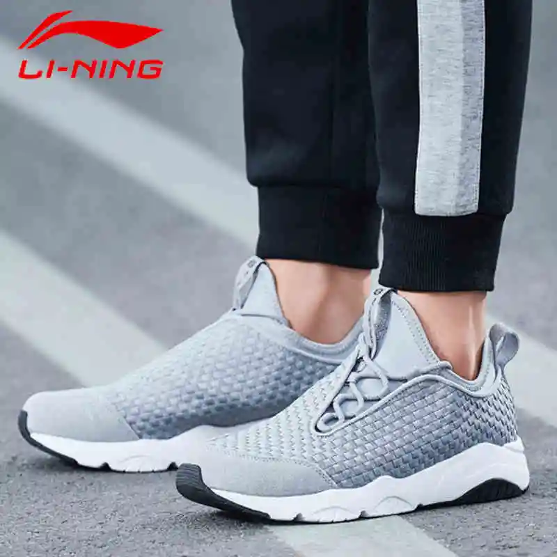 Li-Ning/Мужская классическая прогулочная обувь MARS; текстильные дышащие кроссовки; светильник; мягкая спортивная обувь с удобной подкладкой для фитнеса; AGLN017 SJFM18