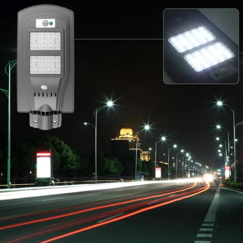 40 Вт 2835SMD 40LED ультра яркий водонепроницаемый Солнечный свет Открытый Дорожный Уличный настенный индукционный светильник