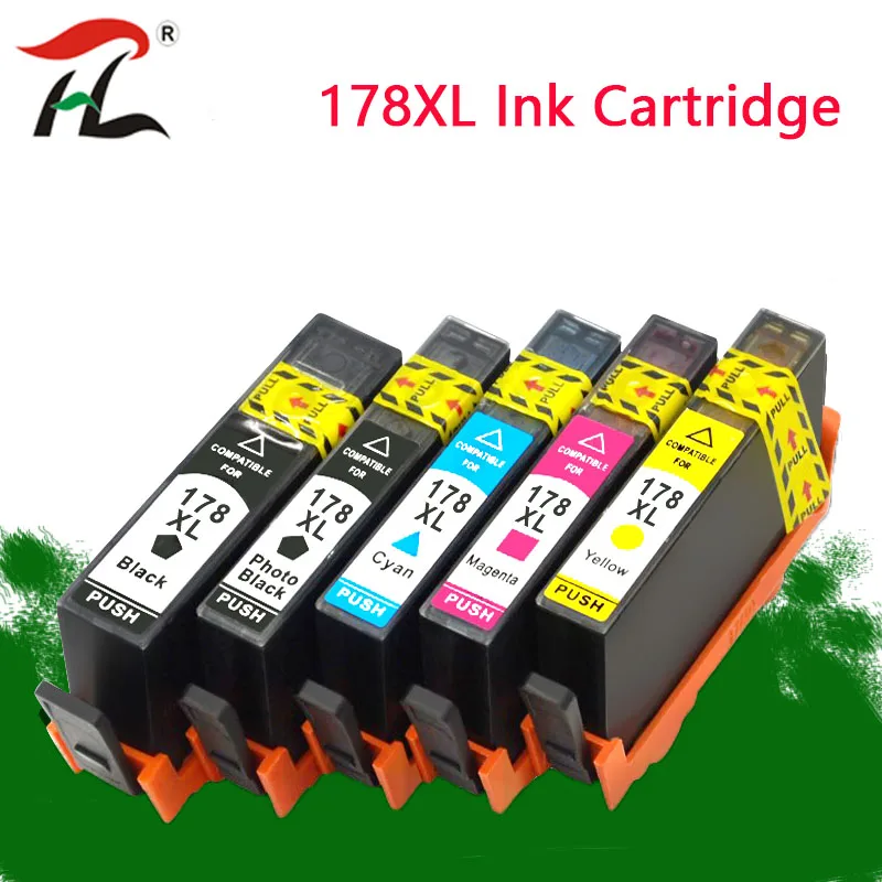 5PK совместимый чернильный картридж для HP 178 178XL Photosmart 5510 5515 6510 7510 B109a B109n B110a принтер