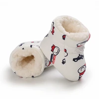 Baby Non Slip Toddler Shoes Winter Male Infant Female Infant Cotton Snow Boots Multicolor Cartoon Middle Tube Boots 0-18 Months 4