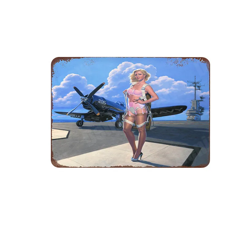 18 Pin Up девушка плакат сексуальная леди Винтаж металлические жестяные вывески бар паб кафе-гараж домашний Декор стены Голливуд стены Искусство Живопись ZSS8 - Цвет: 18
