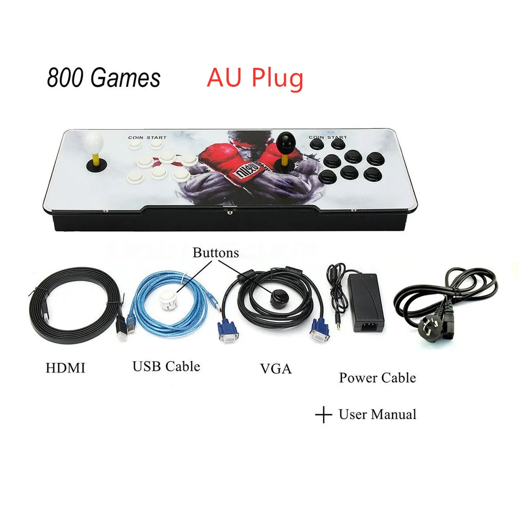 800 в 1 ТВ для JAMMA аркадная игра консоль Комплект двойной джойстик HDMI VGA интерфейс домашняя детская игровая консоль UK/US/AU Plug