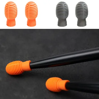 

4pcs/set Silicone Cover Accessories Instruments Training Sleeve Soft Full Coverage Quick Rebound Drum Stick Head