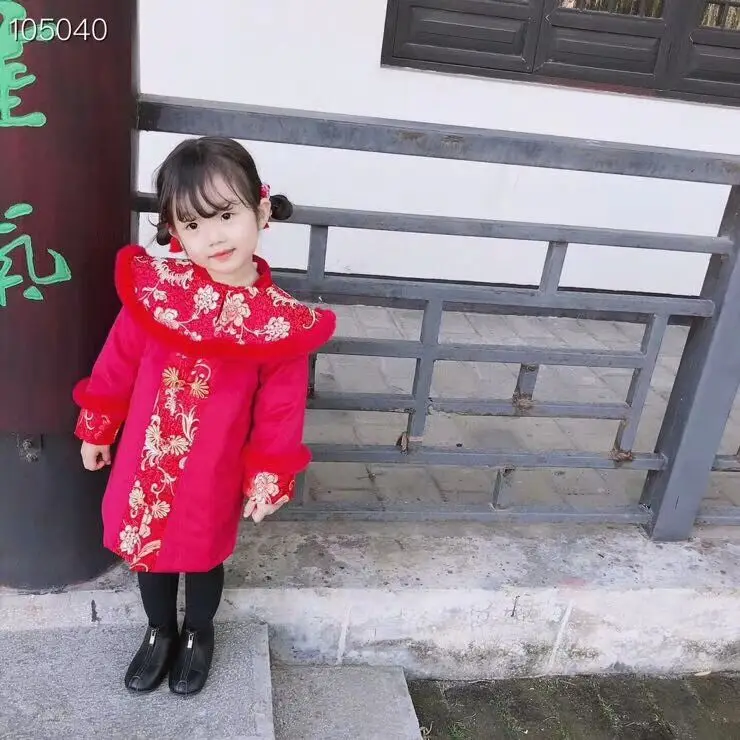 Хлопковое пальто в китайском стиле для детей 2-10 лет, продается в конце ноября