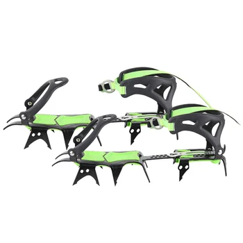 

Fourteen Teeth Long Bundled Crampons Professional Stainless Steel Ice Gripper Hiking Climbing Equipment Travel Kits