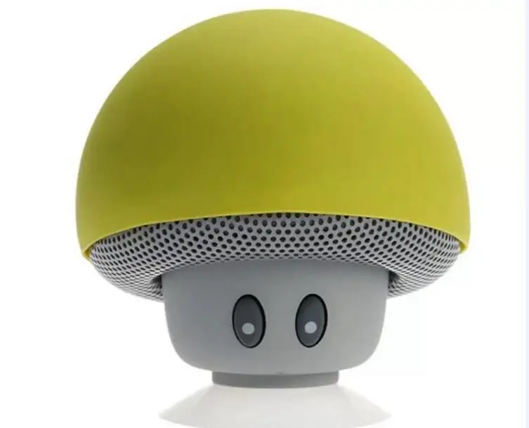 Fviyi мультфильм гриб беспроводной Bluetooth колонки с присоской водонепроницаемый сабвуферный мини-динамик аудио портативный blutooth динамик - Цвет: Цвет: желтый