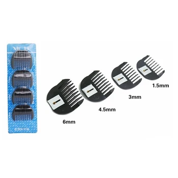 

4pc Barber Accessories Trimmer Hair Clipper Limit Comb Guide Attachment Size Barber Replacement For Electric Clipper Shaver Hair