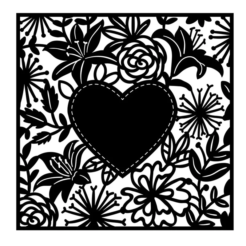 

Naifumodo Love Flower Frame Metal Cutting Dies New 2019 Craft Dies Scrapbooking Album Embossing Stencil Die Cut Decoration