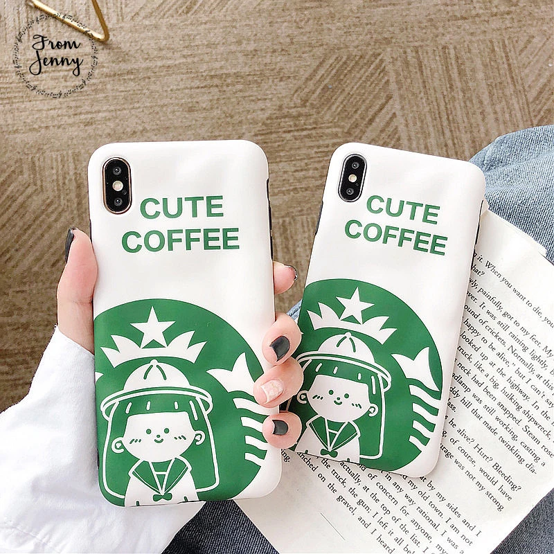 

From Jenny Coffee Girl for iPhone 11 Pro x xr xs max 6 6s 7 8 Plus Pleated Text Phone Protection Soft Case