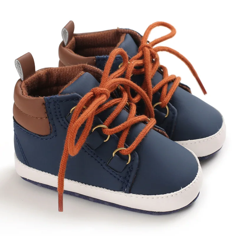 Обувь для новорожденных детей с мягкой подошвой; нескользящие кроссовки для маленьких мальчиков и девочек - Цвет: A
